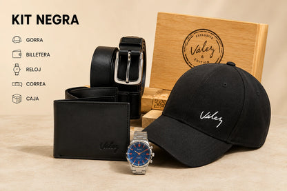 Super Set Correa Cuero 100% + billetera cuero 100% + Reloj + Gorra Hombre + estuché contramarcado Vélez