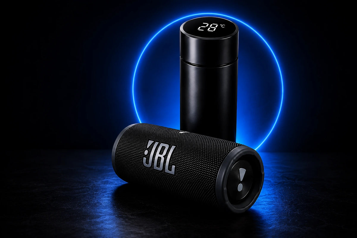 MEGA KIT INTELIGENTE TERMO + PARLANTE BLUETOOTH PORTÁTIL